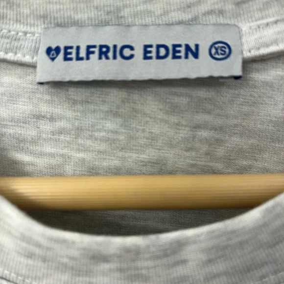 Aelfric Eden Flower Embroidery Number Tee Gray XS - Picture 5 of 5